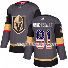 Dresovi Vegas Golden Knights Jonathan Marchessault 81 Adidas 2017-2018 Siva USA Flag Fashion Authentic - Muške